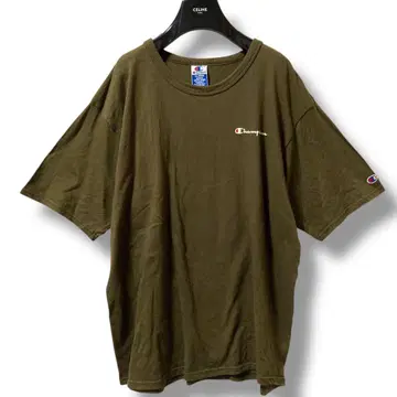 90s 챔피온 로고 자수 반팔 티셔츠 그린 XL