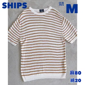 ships 프렌치 린넨 니트 티셔츠 M 남성용 MENS