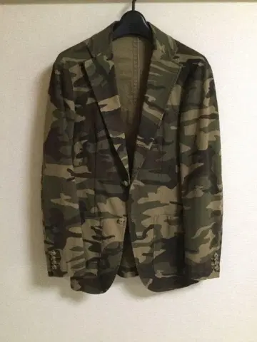 스트라스부르 카모 패턴 테일러드 자켓 남성용 S