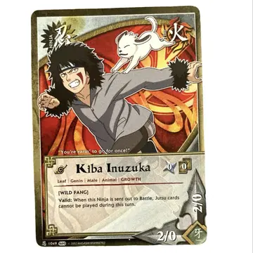 NARUTO 영어 2002년 카드 이누즈카 키바 붉은 원 닌자 1049