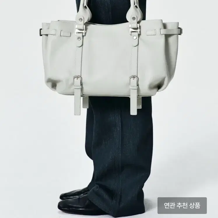 ★AHNI★ Ruskin tote bag_White grey ahni Ruskin tote bag_white grey #아니가방,#아니러스킨토트백