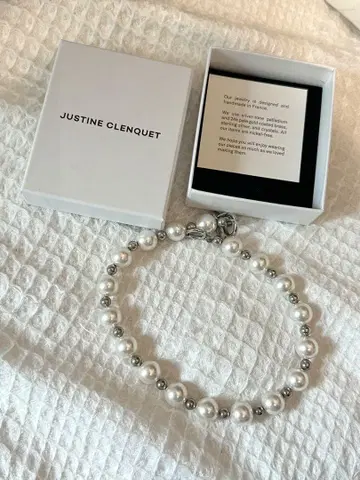 Justine clenquet 실버&펄 emma 초커