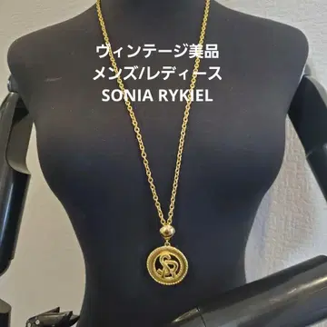 새상품급 소니아 리키엘 골드 컬러 서클 빅 사이즈 로고 목걸이