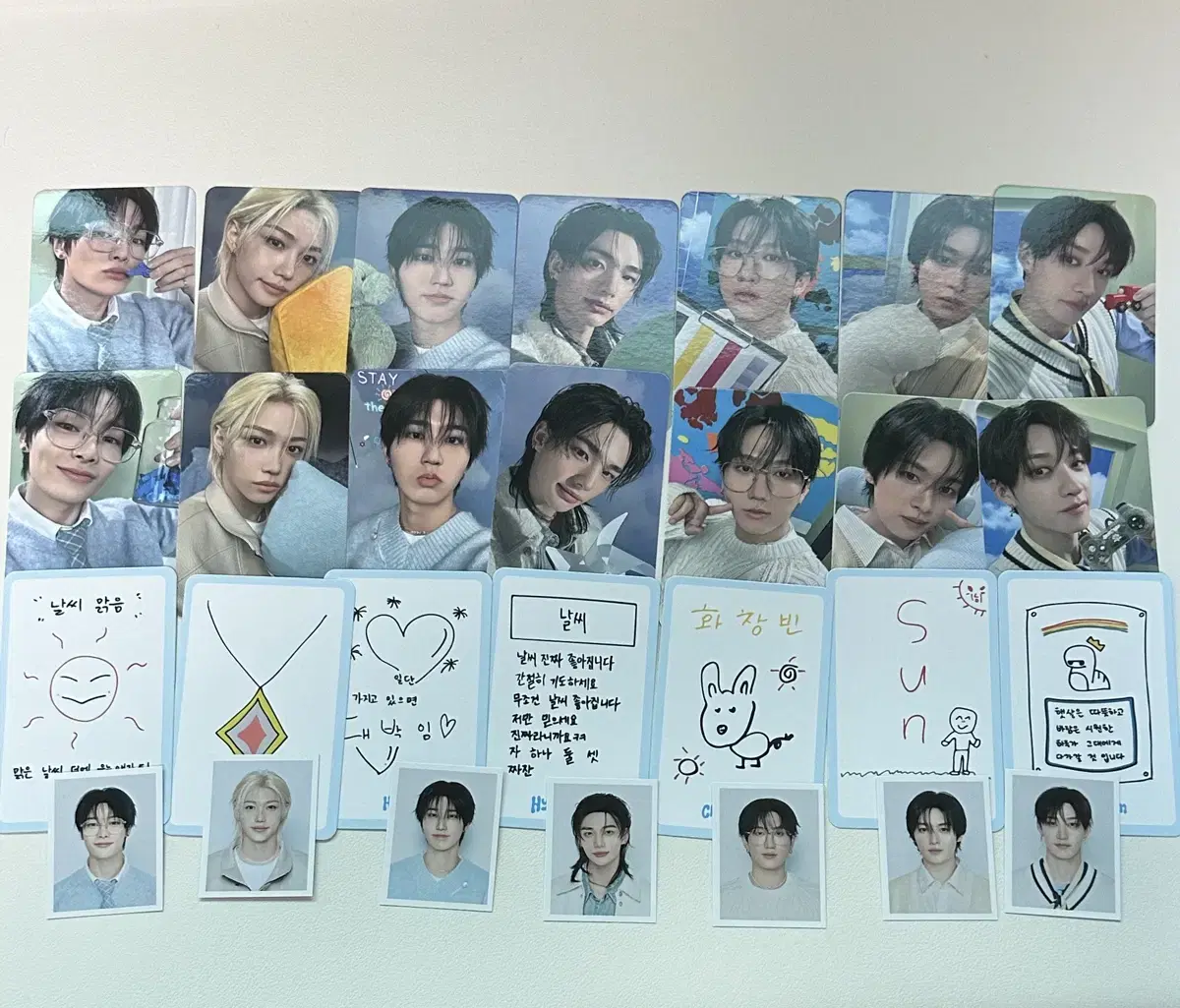 미개봉 스키즈 스테이 팬클럽 5기 키트 포카 세트 필릭스 리노 한 증사