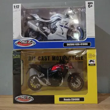 바이크 모형 2개 1:12 스즈키 GSX-R1000 혼다 CB400X