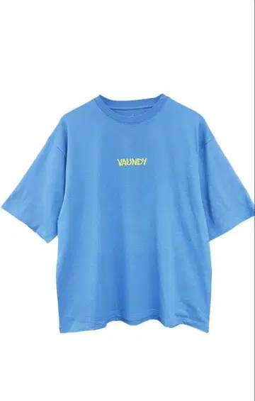 VAUNDY 자수 로고 티셔츠 파랑