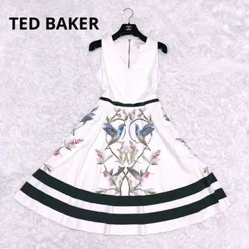 ted baker 보타니컬 버드 라인 드레스 원피스 플레어 버드