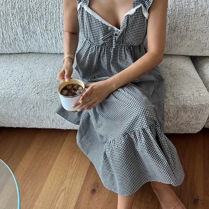 Shirring Long Onepiece #원피스 on Bunjang Global Site.