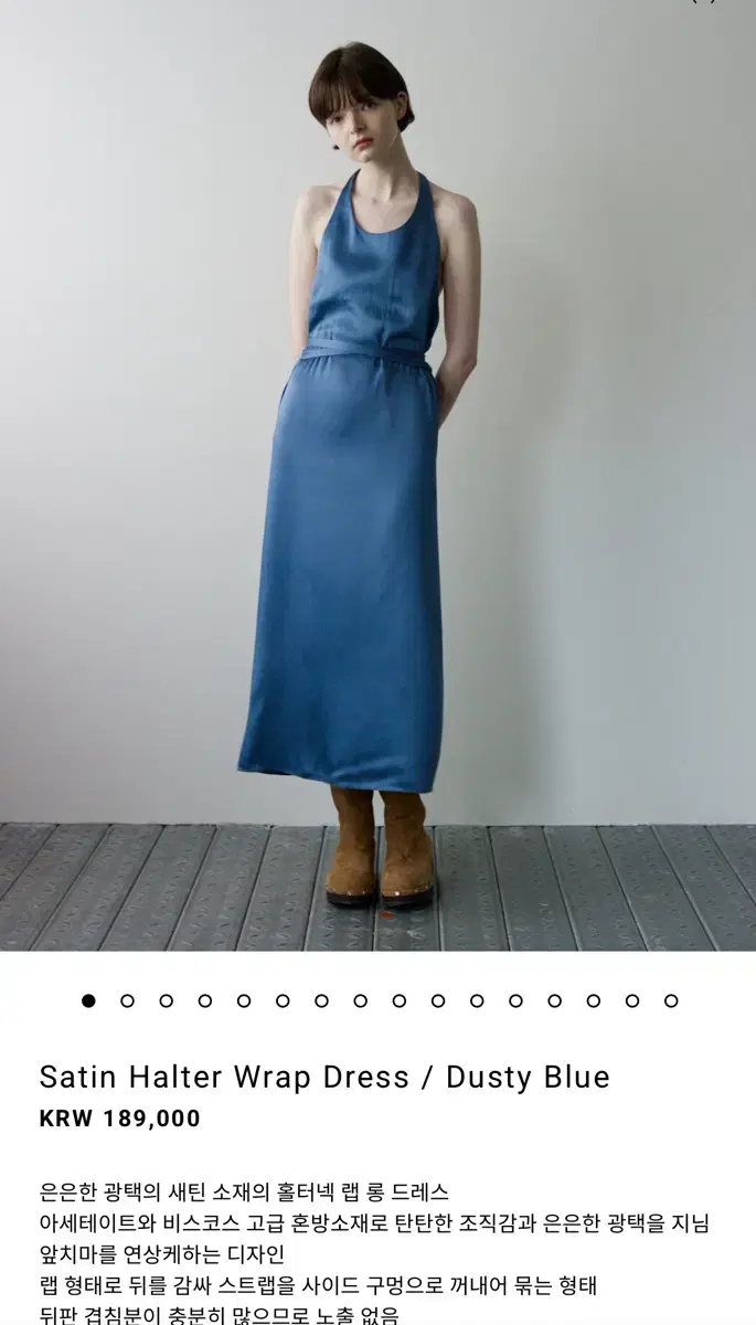 Moonsun Satin Halter Wrap Dress