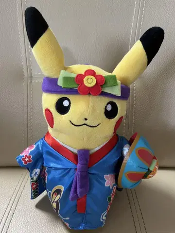 포켓몬 피카츄 오키나와 한정판 베니가타 기모노 봉제 인형 약 20cm