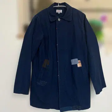 가이진 메이드 치앙마이 디럭스 데님 코트 패치워크