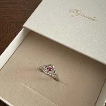 비쥬 Bijoude 반지 실버 925 루비 지르코니아 11호