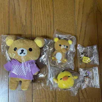 산엑스 리락쿠마 코리락쿠마 키이로이토리 봉제 인형 키링