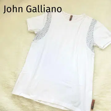 John Galliano 존 갈리아노 반팔 티셔츠 화이트 남성용 S
