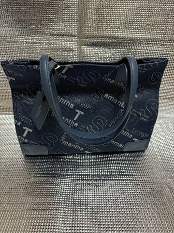 Samantha Thavasa 데님풍 스퀘어 토트백 소 사이즈