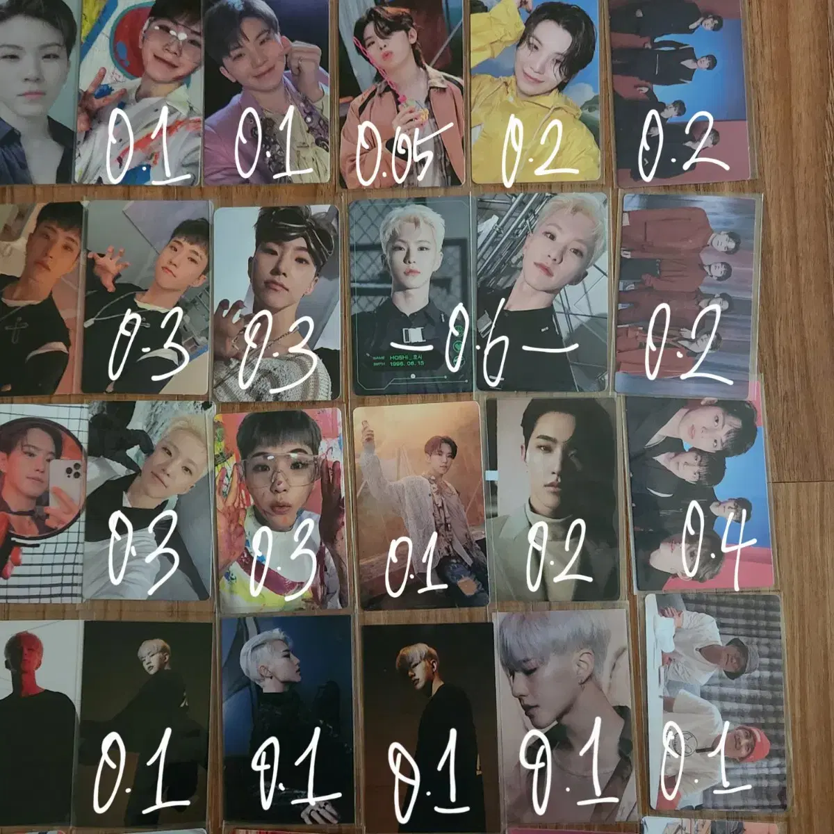 세븐틴 포카 정한 호시 버논 도겸 아타카 페더썬 fml 멤버십 나나투어