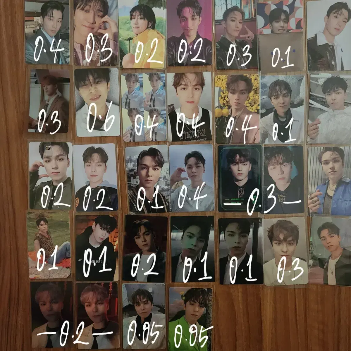 세븐틴 포카 정한 호시 버논 도겸 아타카 페더썬 fml 멤버십 나나투어