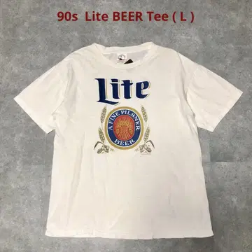 ~90s 라이트 맥주 티셔츠 라이트 맥주 거울 버드와이저 L