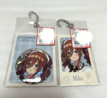 아베일 5등분의 신부 나카노 미쿠 캔뱃지 카드 2개 세트