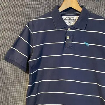 Abercrombie & Fitch 보더 피케 셔츠 반팔 아바클로