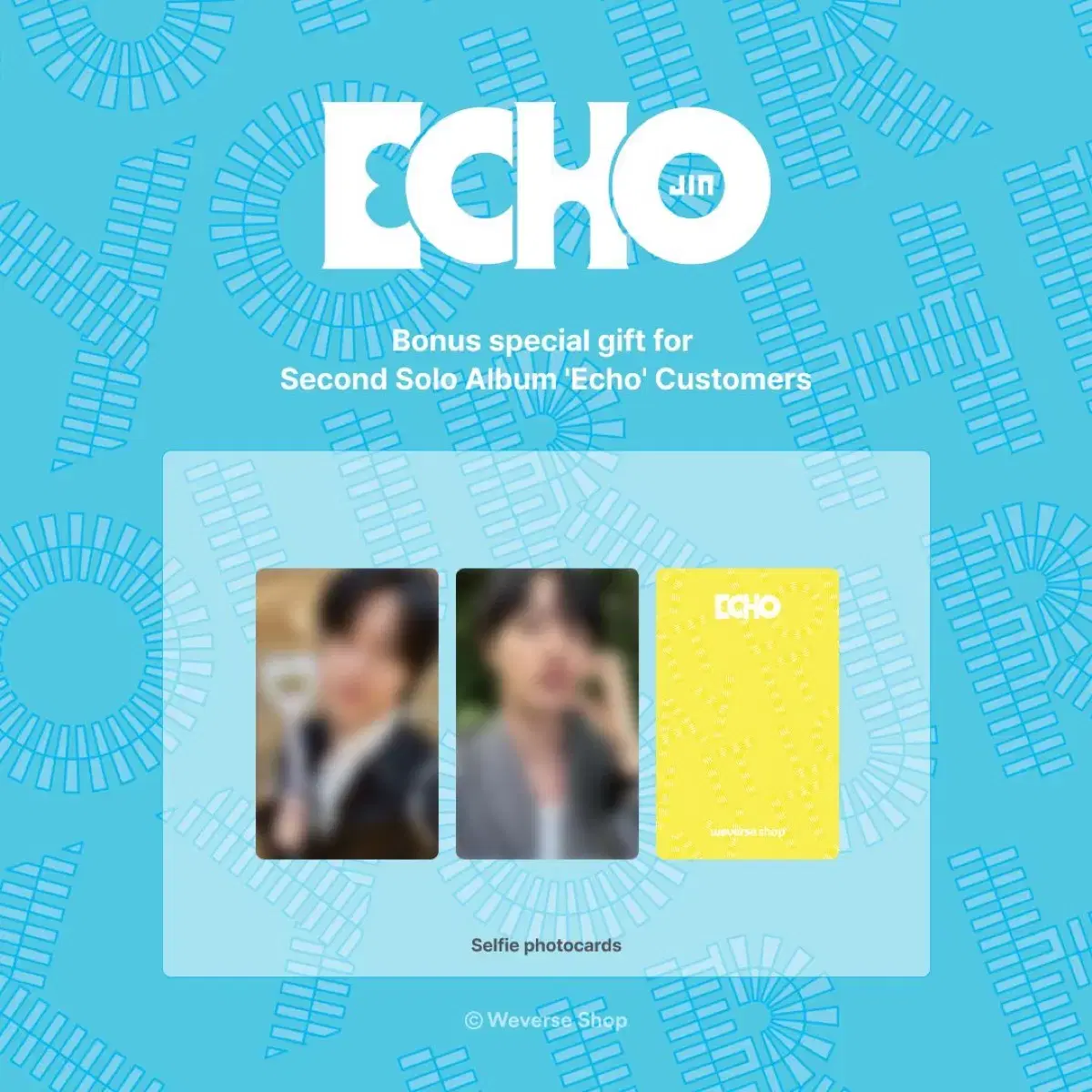 Bts 방탄 진 김석진 에코 echo 위버스 미공포 포카 양도