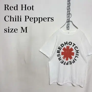 레드 핫 칠리 페퍼스 RHCP 렛치리 밴드 티셔츠 M 화이트