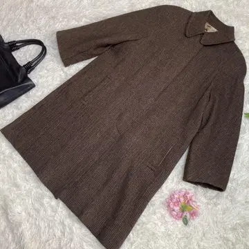 컨디션 최상 밤색 롱 코트, 이태리제, 44 XL