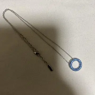 신상품 미사용 아가타 파란색 크리스탈 원형 펜던트 목걸이