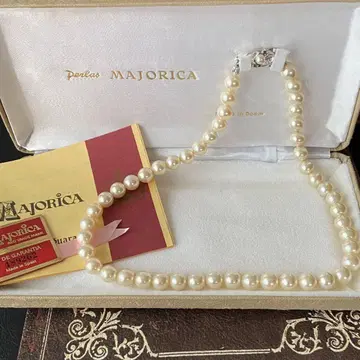 스페인산 SV 각인 MAJORICA 마조리카 펄 진주 목걸이 박스 포함