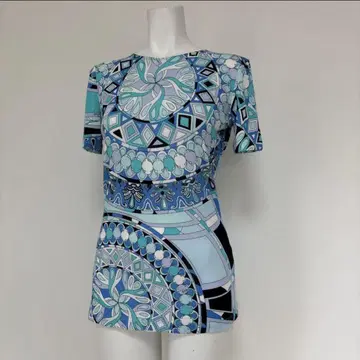 에밀리오 푸치 EMILIO PUCCI 여성용 반팔 티셔츠 반팔 셔츠