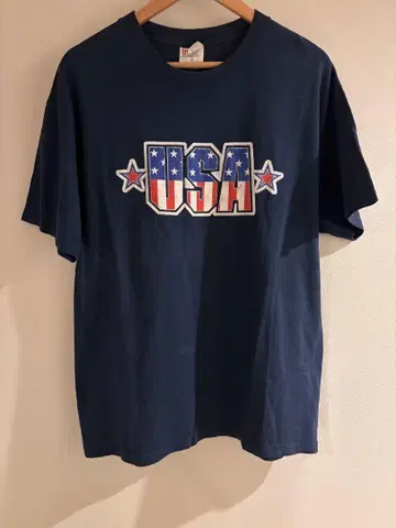 90s 헤인즈 USA 로고 빈티지 티셔츠