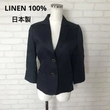 컨디션 최상 린넨 큐프라 테일러드 싱글 자켓 일본제 봄/여름 코디