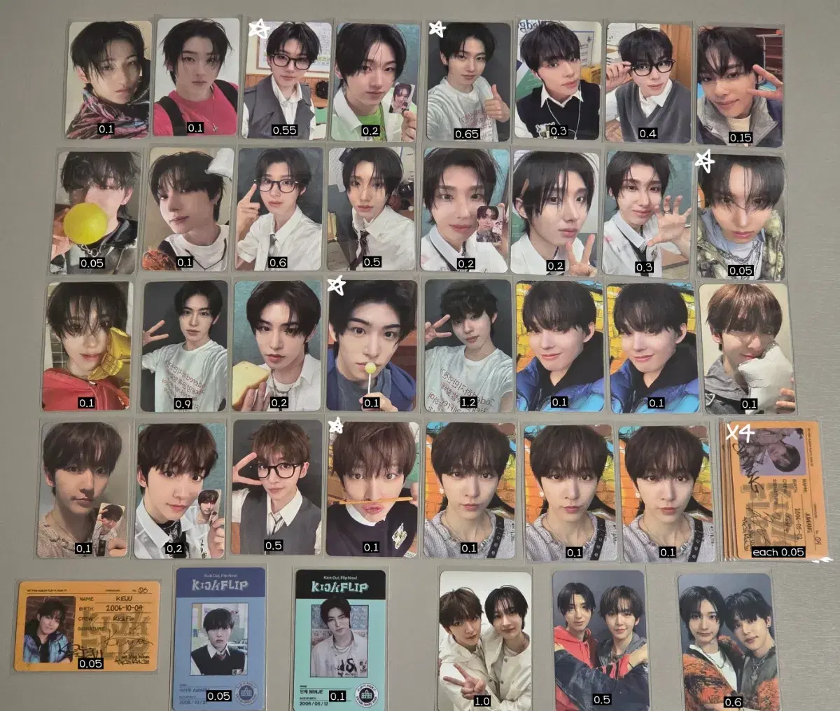 [wts] Kickflip poca photocard album MD name tag postcard pop up