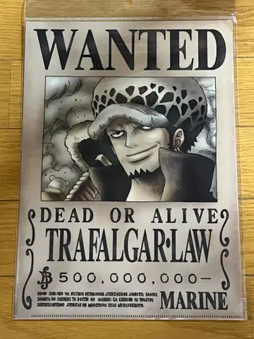 '원피스' 트라팔가 로우 수배서 클리어 파이 미개봉 새상품