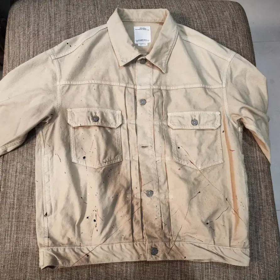 visvim 21SS 101XX JKT BEIGE 加工 ペイント ペンキ VISVIM | 비즈빔