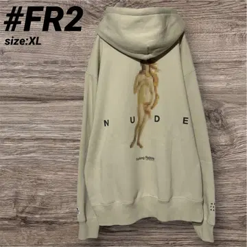 #FR2 에프알2 후드티 베이지 프린트 XL
