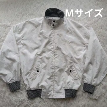 90's 스윙탑 나일론 블루종 M 화이트 탄력 있는 자켓