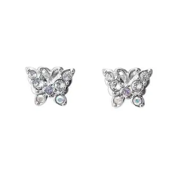 ANNASUI 실버 나비 디자인 귀걸이