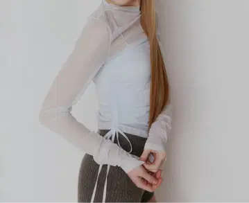 누구 RAIVE 사이드 시링 레이어드 블라우스