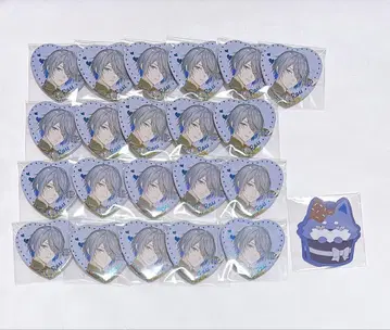 니지산지 코야나기 로우 발렌타인 하트형 캔뱃지
