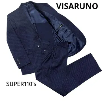 VISARUNO SUPER110's 수트 165A 스트라이프 네이비