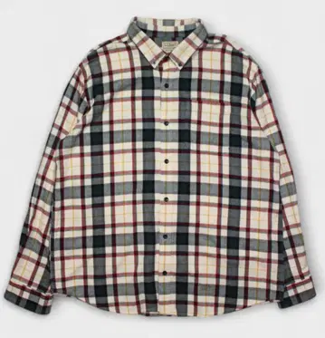L.L.bean 엘엘빈 체크 플란넬 셔츠 화이트 2XL