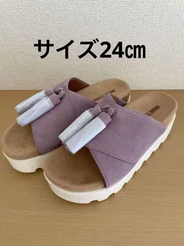 새상품 미네통카 통굽 샌들 라벤더