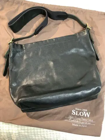 슬로우 slow 숄더백 가죽 블랙