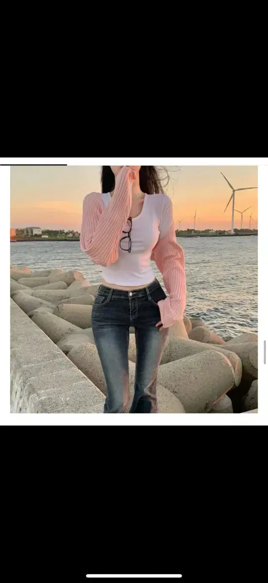 블러핏 골반패드 골반뽕 와이너 로우라이즈 부츠컷 청바지