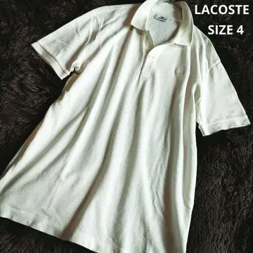 라코스테 피케 셔츠 반팔 화이트 빅 로고 SIZE 4 XL 상당