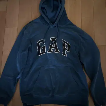갭 풀오버 후드티 그레이 로고 파랑 GAP 갭 M