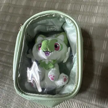 봉제 인형 봉제 파우치 민트 그린 냐오하 포켓몬 키링