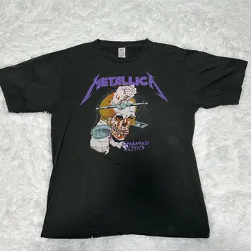 구제 의류 METALLICA 메탈리카 반팔 밴딩 티셔츠 XL