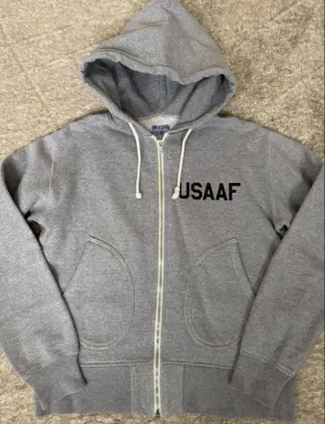 THE REAL McCOY'S 후드 맨투맨 풀 집업 USAAF